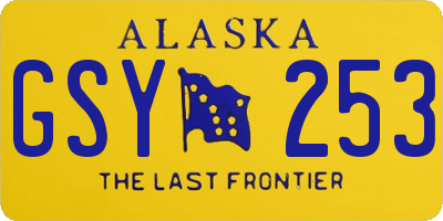 AK license plate GSY253