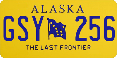 AK license plate GSY256