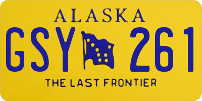 AK license plate GSY261