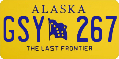 AK license plate GSY267