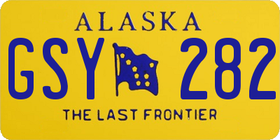 AK license plate GSY282