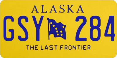 AK license plate GSY284