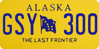 AK license plate GSY300