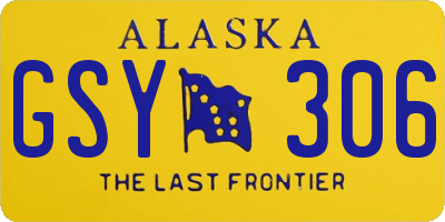 AK license plate GSY306