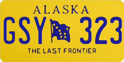 AK license plate GSY323