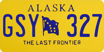 AK license plate GSY327