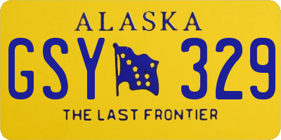 AK license plate GSY329