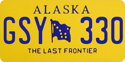 AK license plate GSY330