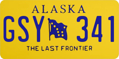 AK license plate GSY341