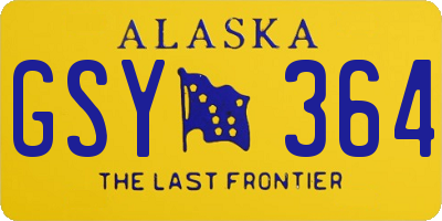 AK license plate GSY364