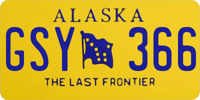 AK license plate GSY366