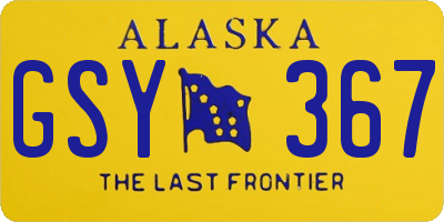 AK license plate GSY367