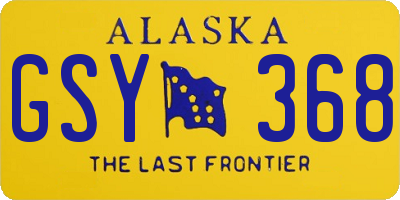 AK license plate GSY368