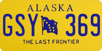 AK license plate GSY369