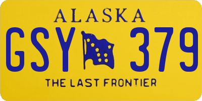 AK license plate GSY379