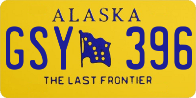 AK license plate GSY396