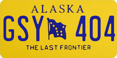 AK license plate GSY404