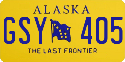 AK license plate GSY405