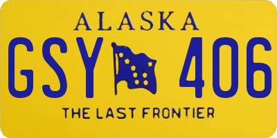 AK license plate GSY406