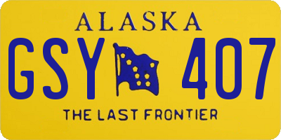AK license plate GSY407