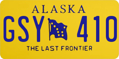 AK license plate GSY410