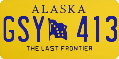 AK license plate GSY413