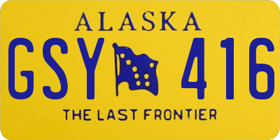 AK license plate GSY416
