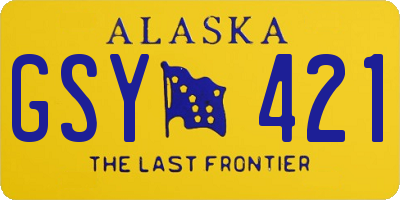 AK license plate GSY421