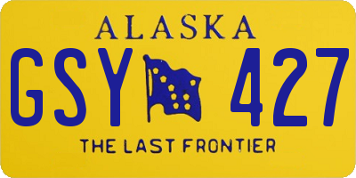 AK license plate GSY427