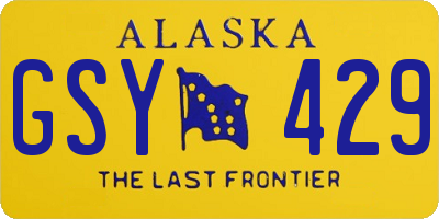 AK license plate GSY429