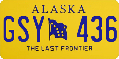 AK license plate GSY436