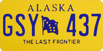 AK license plate GSY437