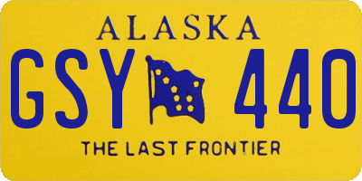 AK license plate GSY440