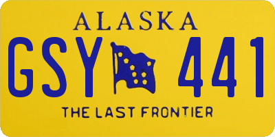 AK license plate GSY441