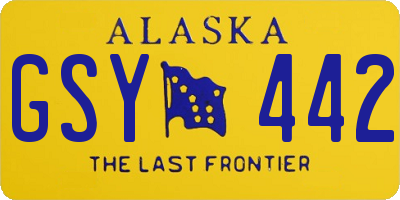 AK license plate GSY442