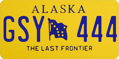 AK license plate GSY444