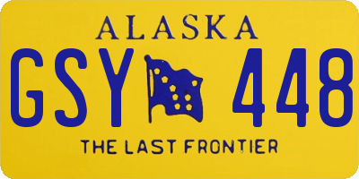 AK license plate GSY448
