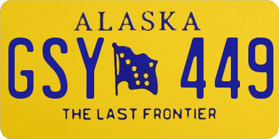 AK license plate GSY449