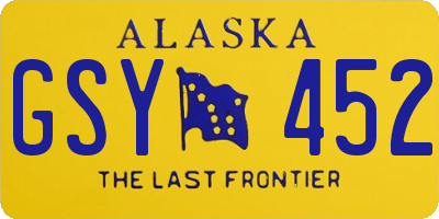 AK license plate GSY452