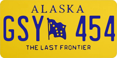 AK license plate GSY454