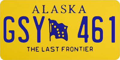 AK license plate GSY461