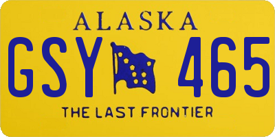 AK license plate GSY465