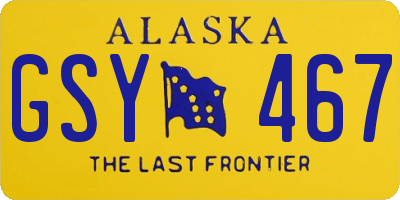 AK license plate GSY467