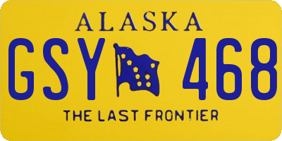 AK license plate GSY468