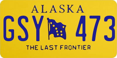 AK license plate GSY473