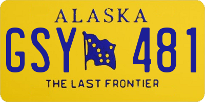 AK license plate GSY481