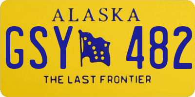 AK license plate GSY482