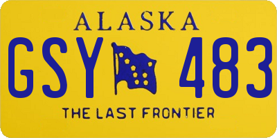 AK license plate GSY483