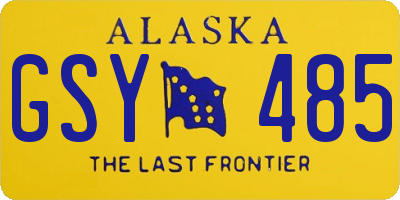 AK license plate GSY485