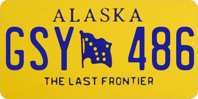 AK license plate GSY486